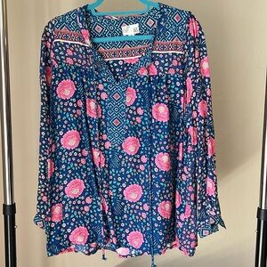 Anthro Boho Floral Top